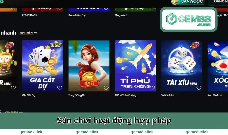 Sân chơi hoạt động hợp pháp